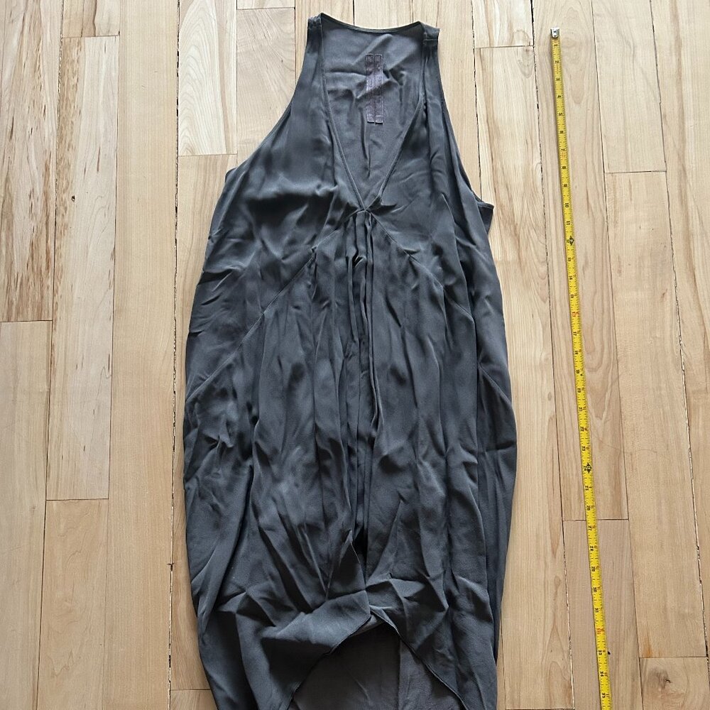 Rick Owens Grey V-Neck Tunic